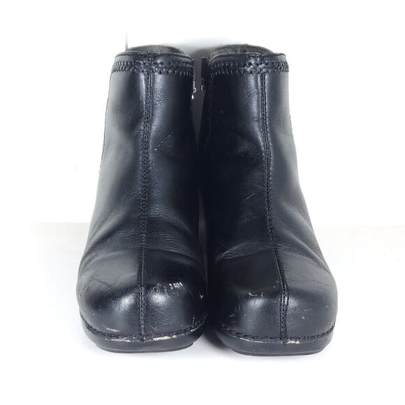 Dansko Women's Scout US8-8,5 EU39 Black Leather Braid Detail Ankle Clog Boots - Picture 3 of 16